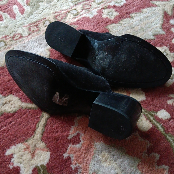 RAG & BONE Weiss Black Suede Studded Mules 37 - Picture 6 of 8